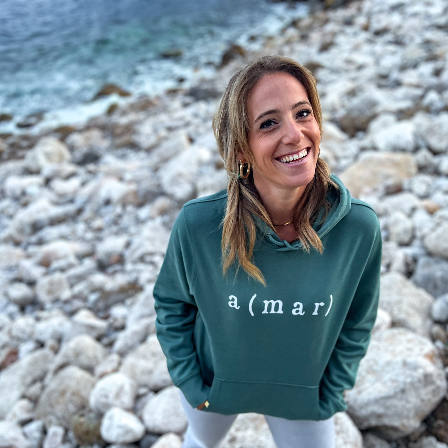 HOODIE AMAR VERDE JADE - UNISEX